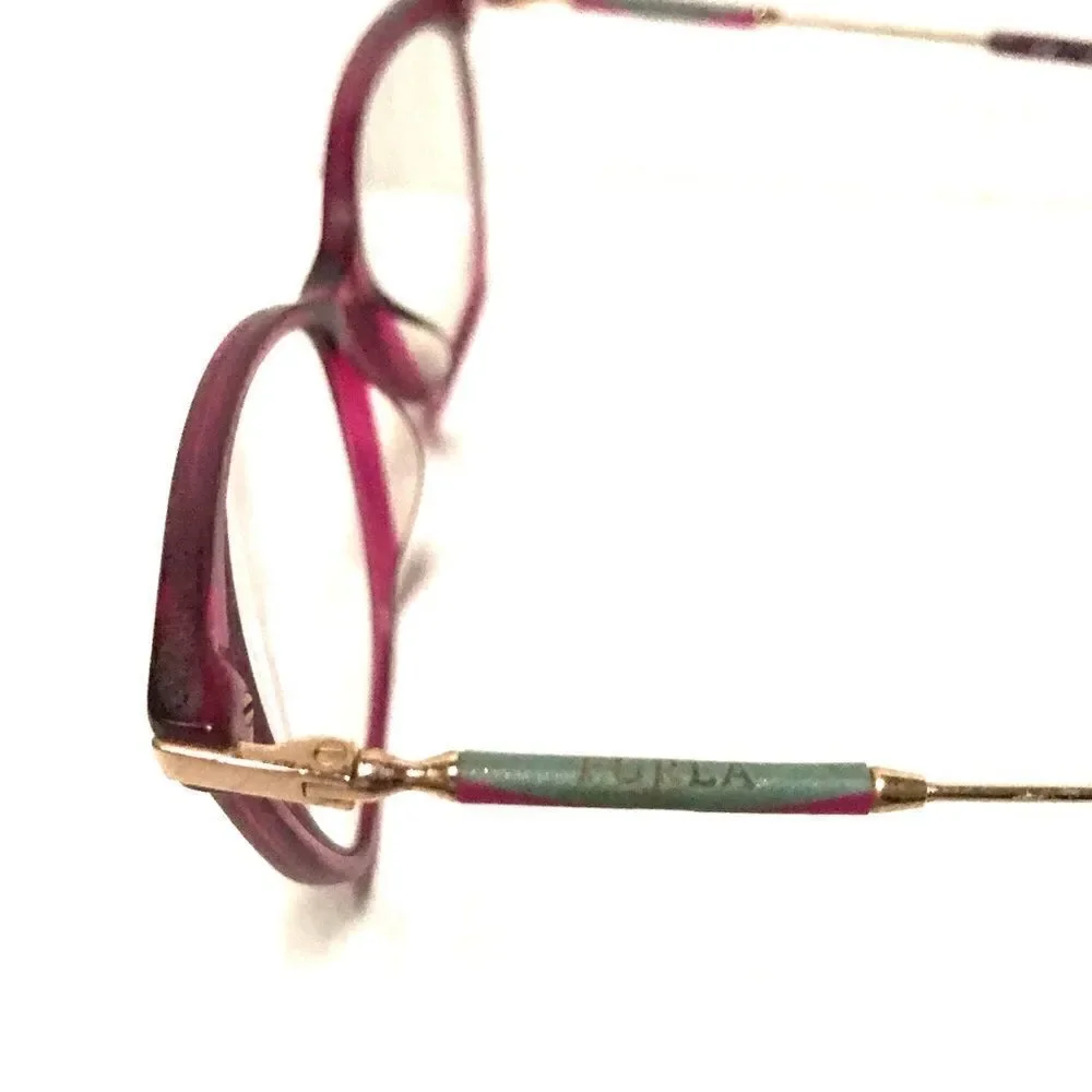 FURLA Cat eye‎ raspberry pink plastic & wire glasses frames VFU298